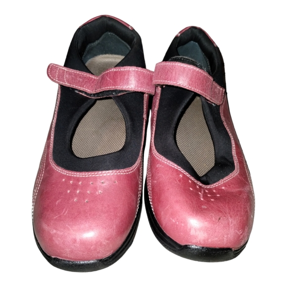 Drew Red Black Mary Jane Leather Orthotic Comfort Shoes Size 8.5 - Picture 8 of 10